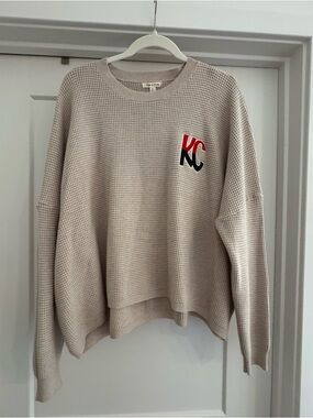 KC Waffle Knit Crewneck Sweater